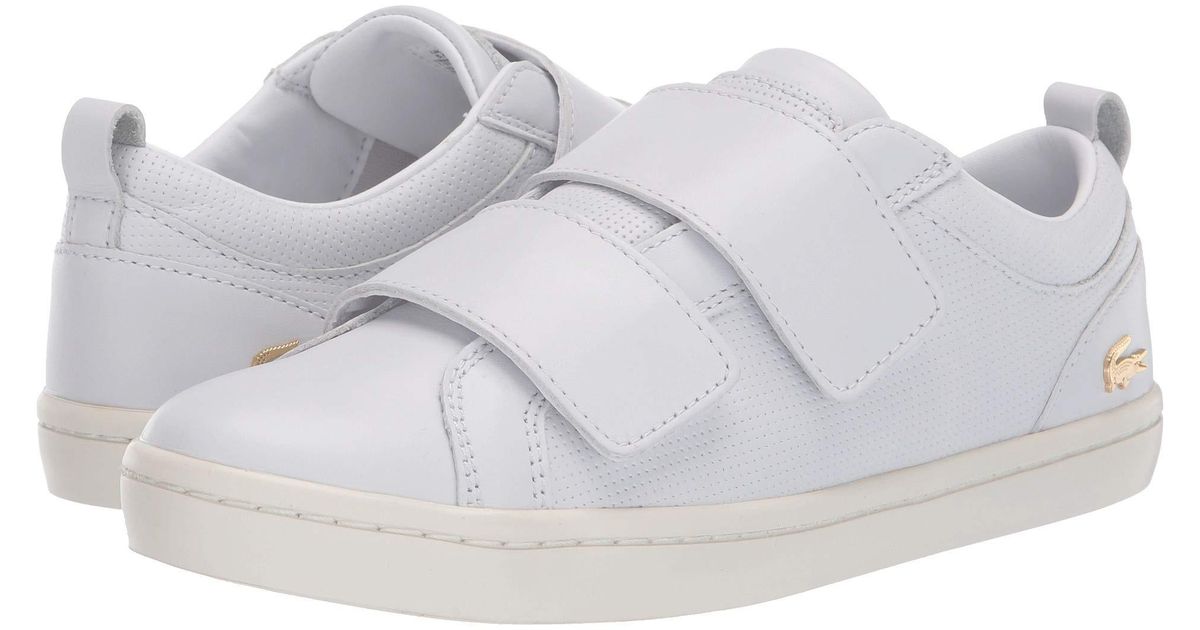 lacoste straightset strap sneakers