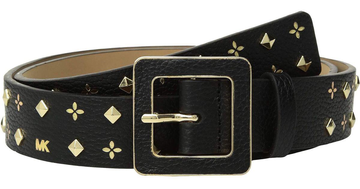 michael kors black and gold belt