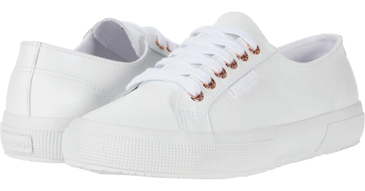 superga nappaleau white platform