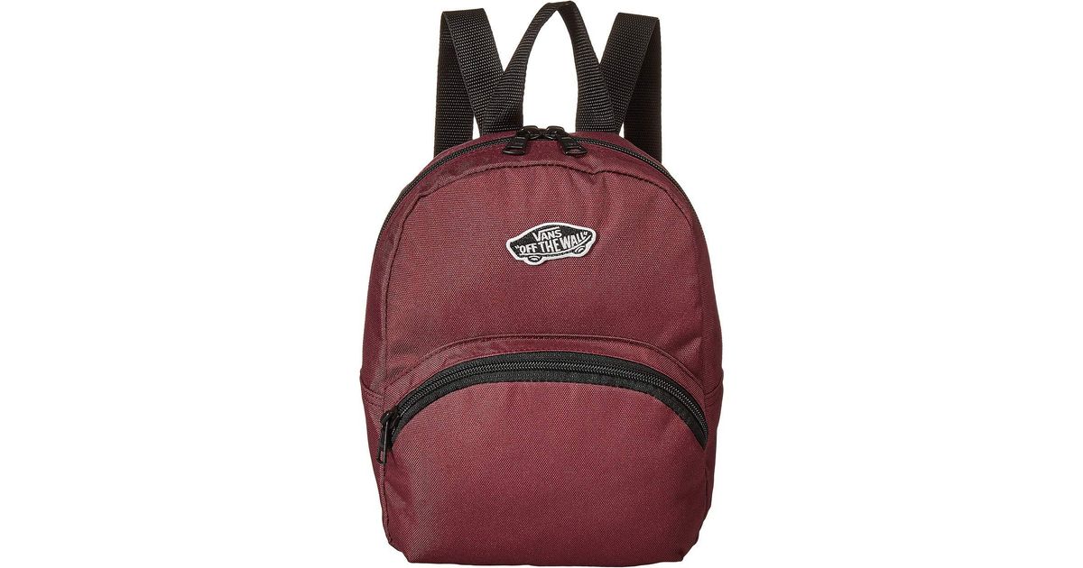 vans burgundy backpack