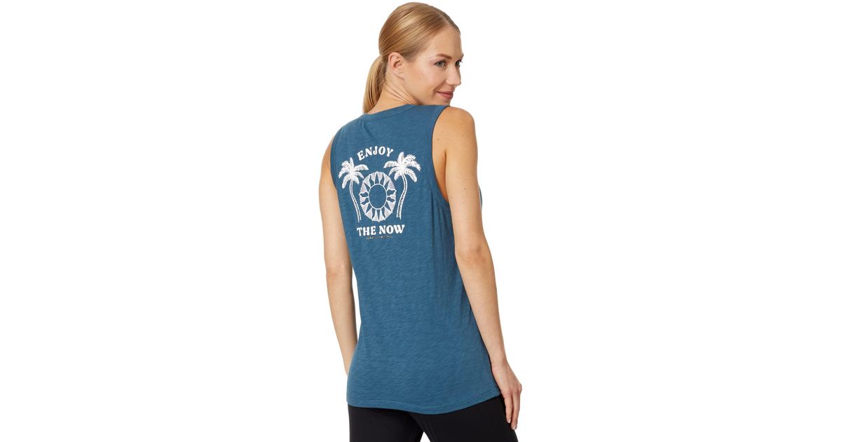 Spiritual Gangster Enjoy The Now Muscle V-neck Tank in Blue | Lyst