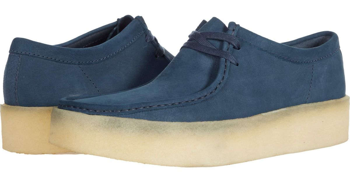Clarks Leather Wallabee Cup in Blue for Men - Lyst