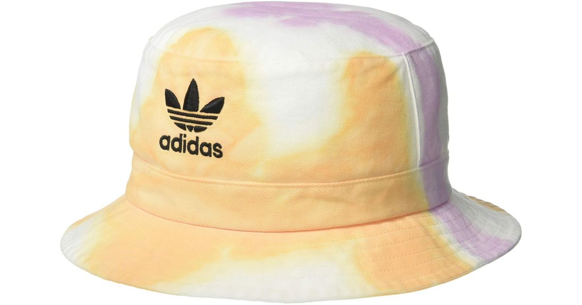 adidas Originals Cotton Originals Washed Bucket Hat in Orange Lyst