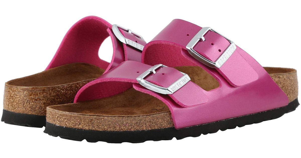 birkenstock arizona pink metallic