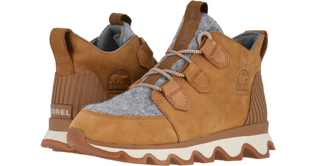 sorel kinetic sneaker caribou