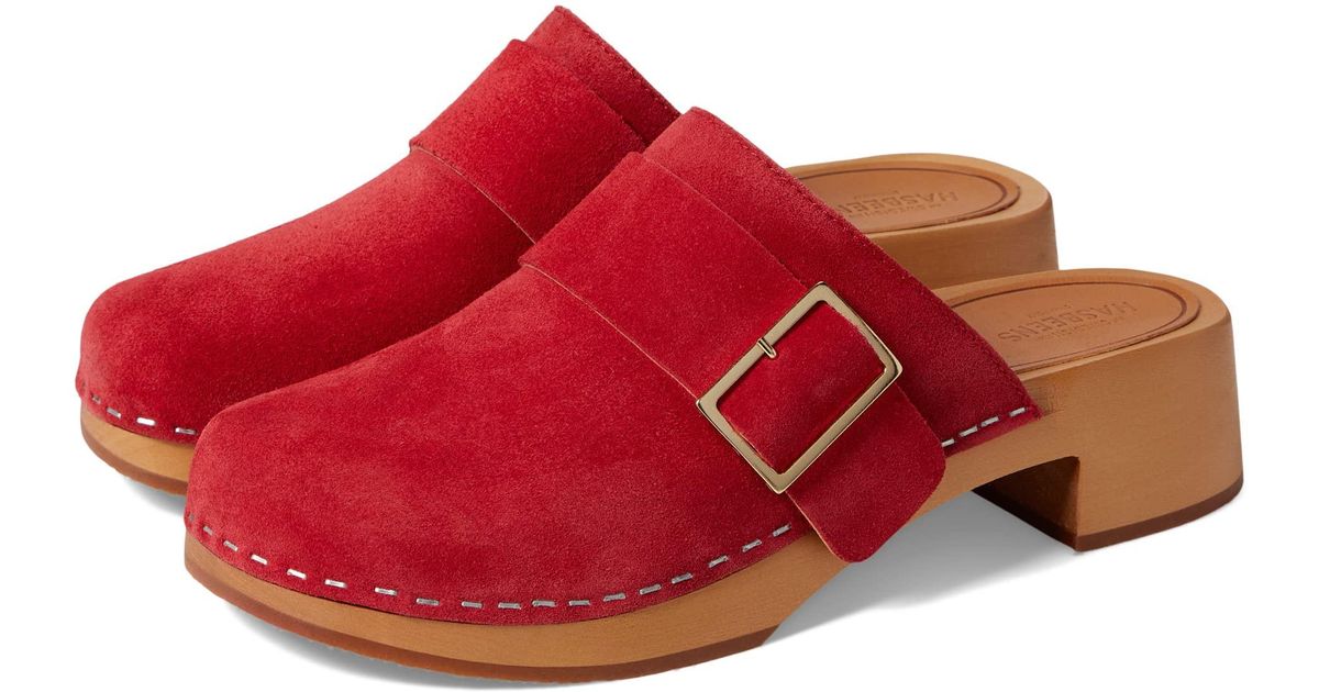 Swedish Hasbeens Slejf Clog in Red | Lyst
