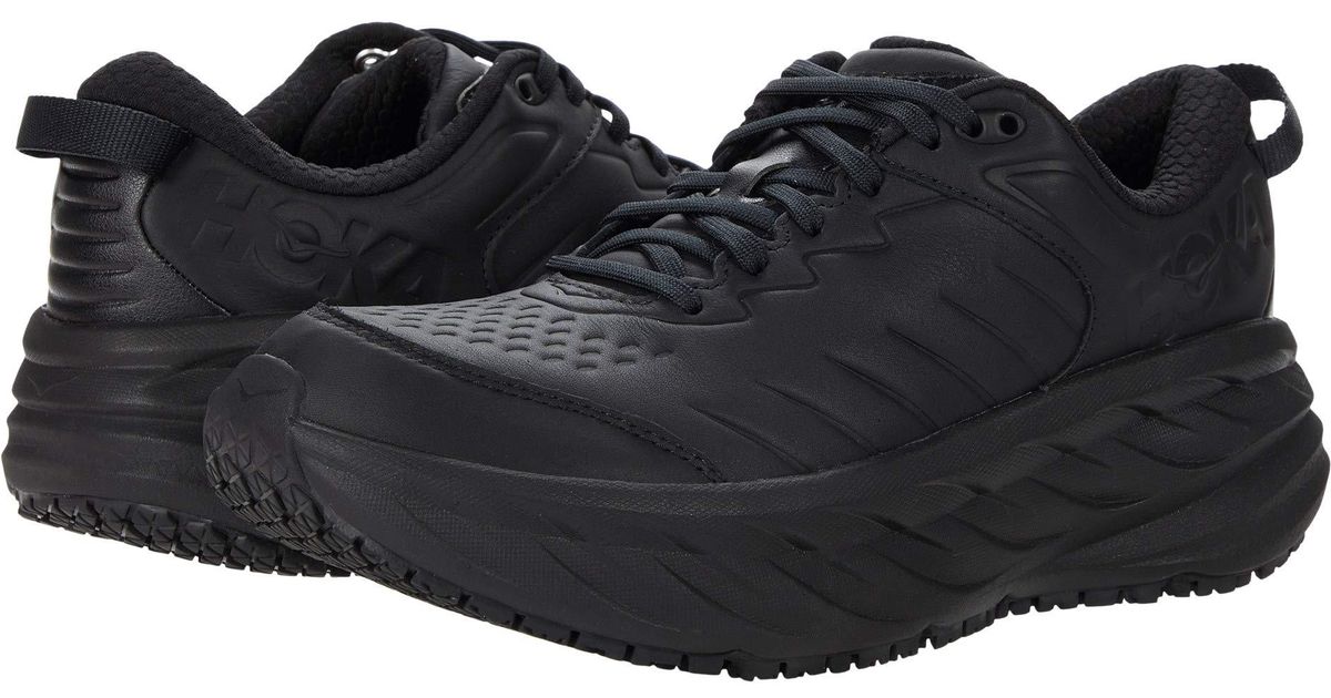 men's hoka one one bondi leather