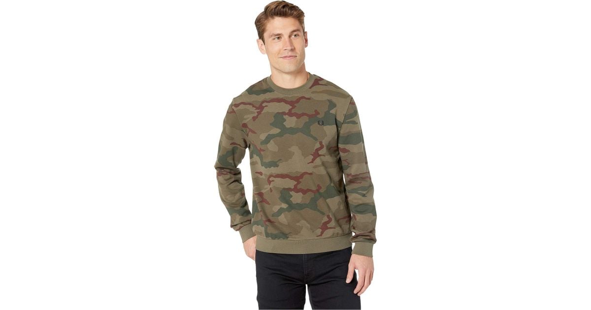 fred perry camo sweatshirt