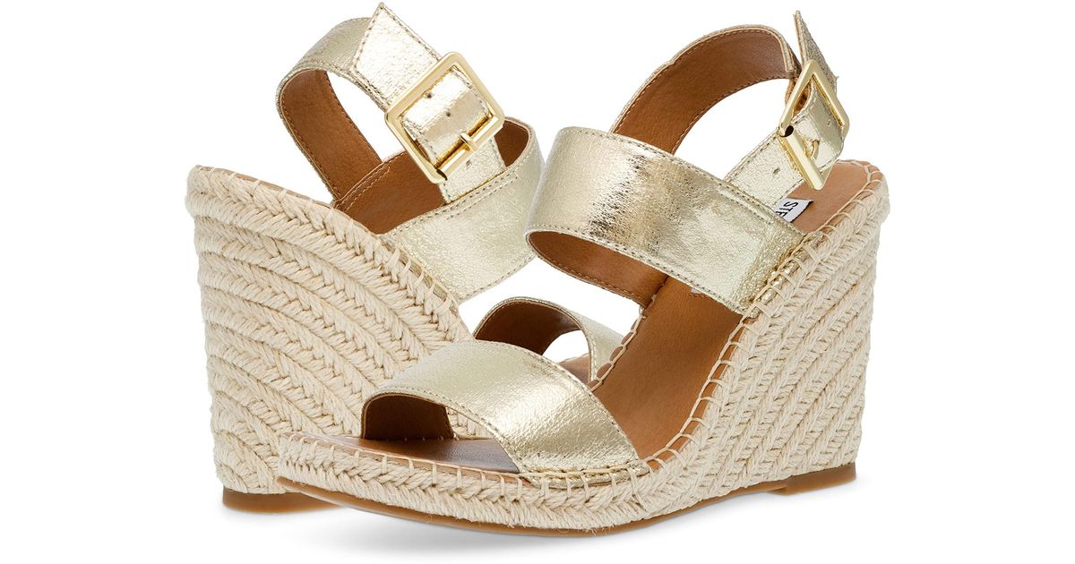 Steve Madden Uri Wedge Sandal in Metallic Lyst