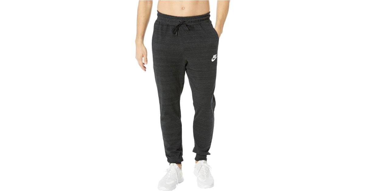 Nike Cotton Nsw Av15 Knit Jogger (black/heather/white) Casual Pants for Men  - Lyst