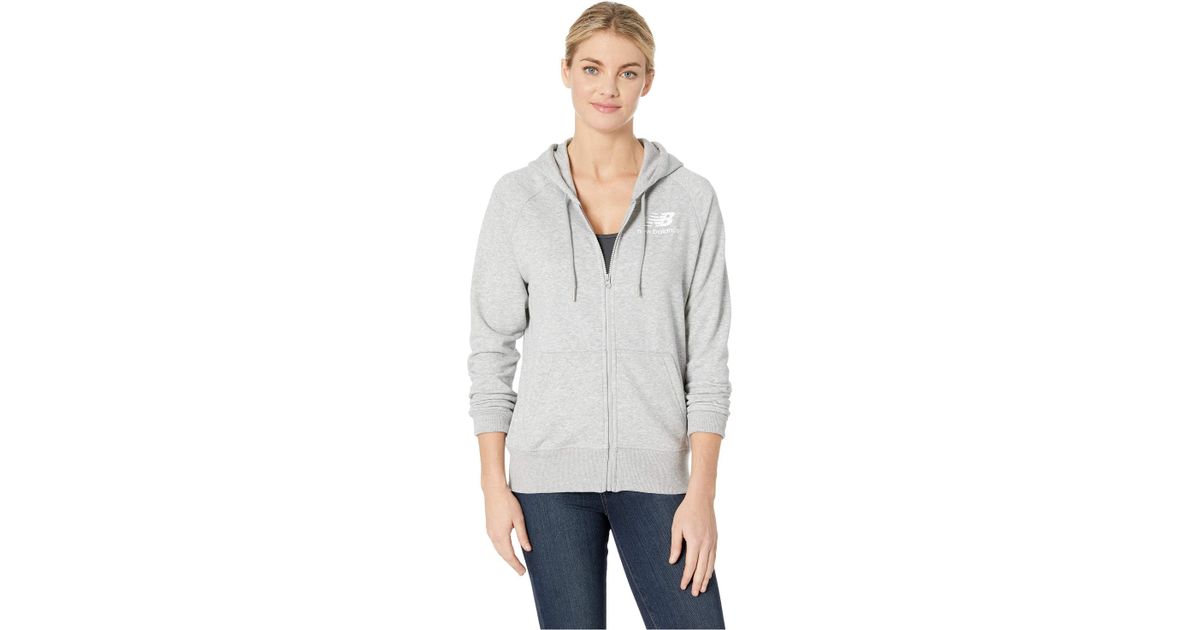new balance essentials full zip hoodie