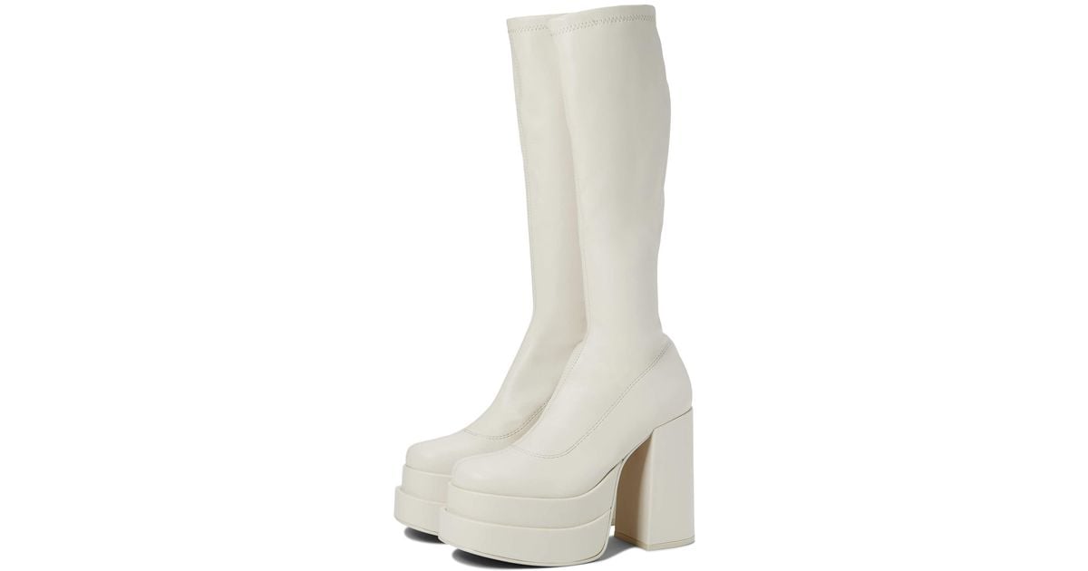 Steve Madden Leather Cypress Boot in White | Lyst