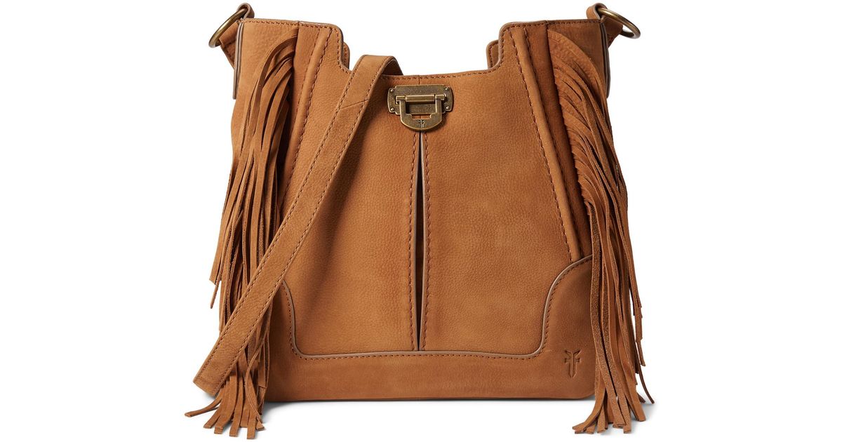Frye Piper Fringe Crossbody in Brown Lyst
