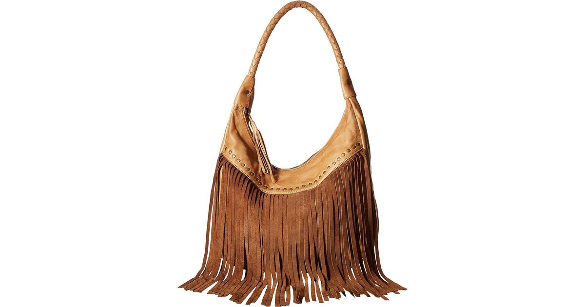 tan fringe bag