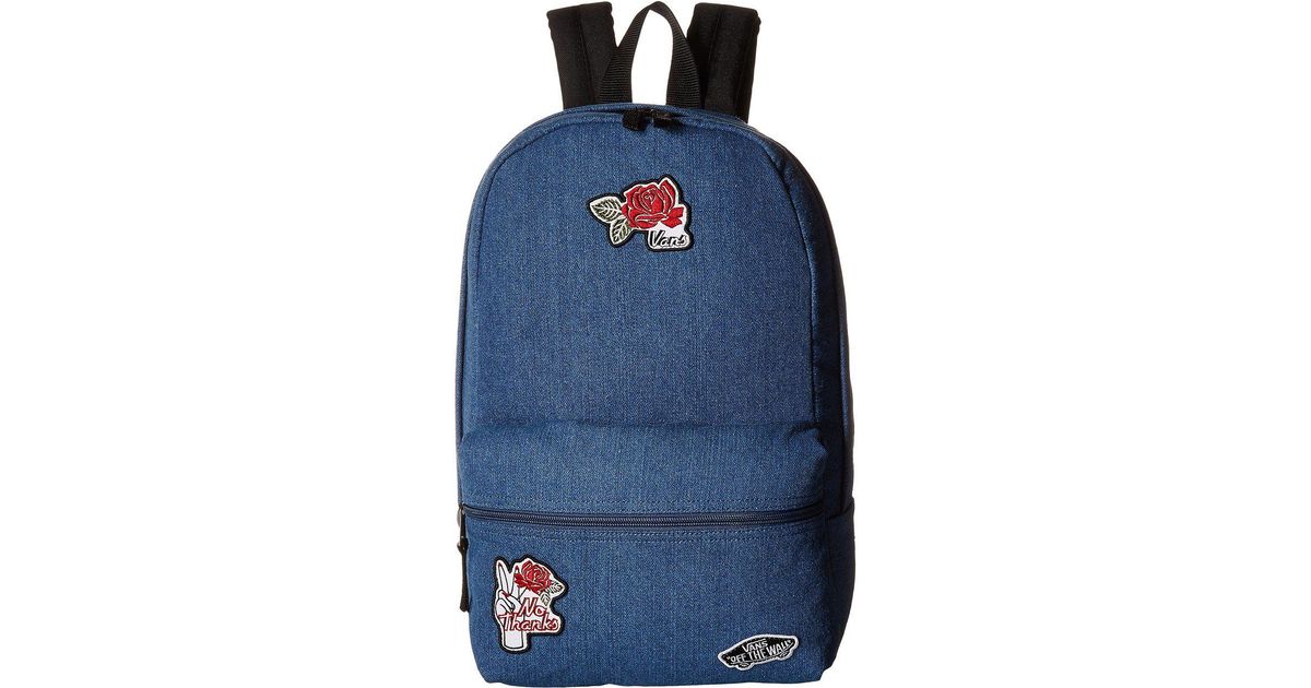 denim backpack vans