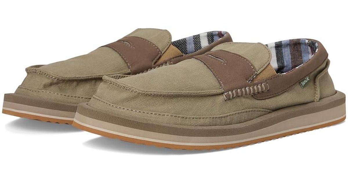 Sanuk Mens Donny Novelty Shoes - San Diego Check