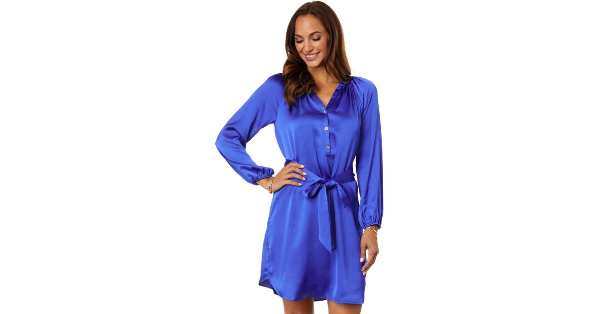 Lilly Pulitzer Saige Long Sleeve Dress in Blue | Lyst