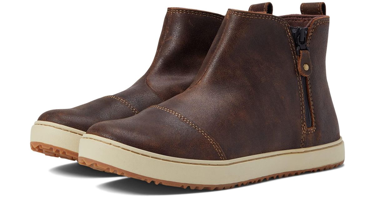 L.L. Bean Leather Mountainside Ankle Zip Boot in Brown Lyst