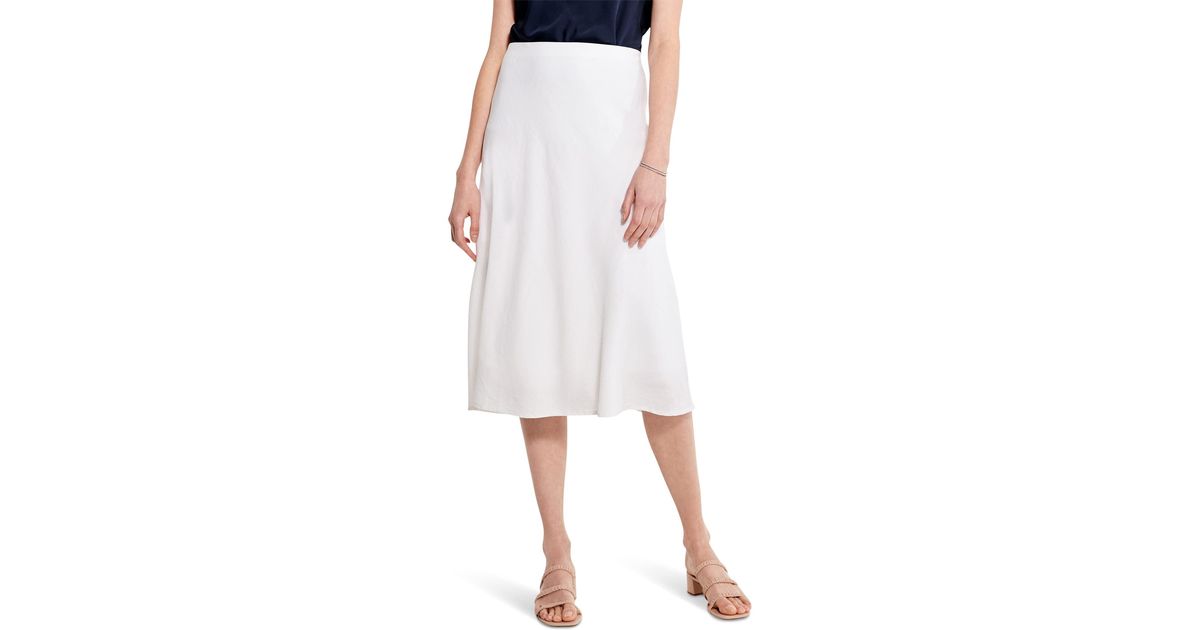 NIC+ZOE Nic+zoe Rumba Linen Slip Skirt in White | Lyst