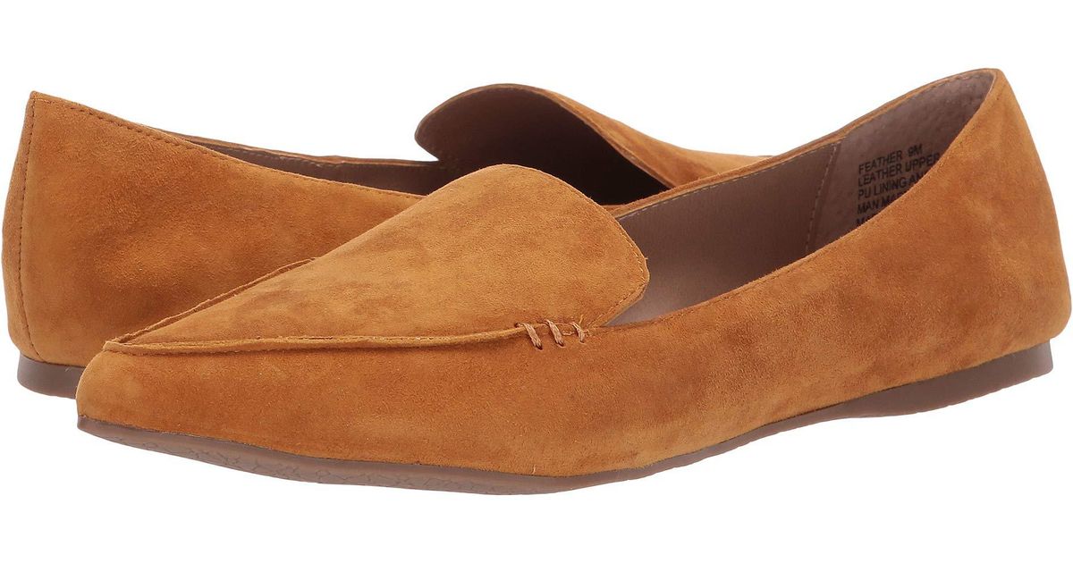 steve madden feather suede loafers