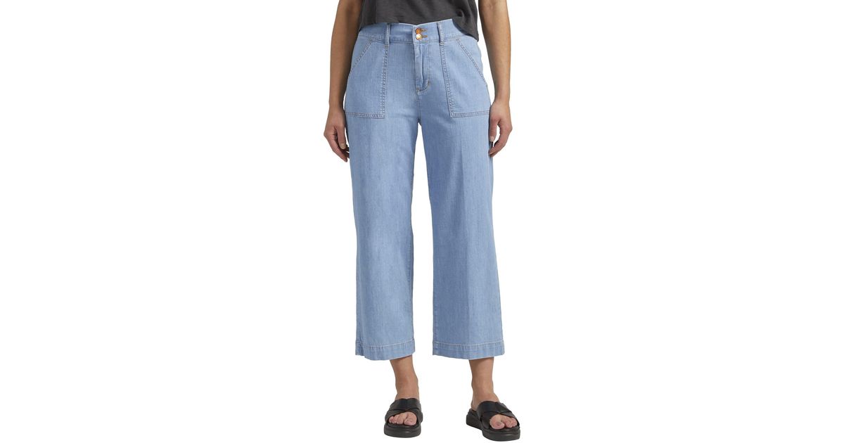 Jag Jeans High-rise Cropped Utility Jeans in Blue | Lyst