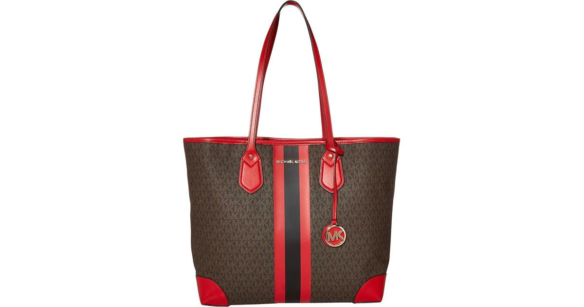 michael kors eva stripe tote
