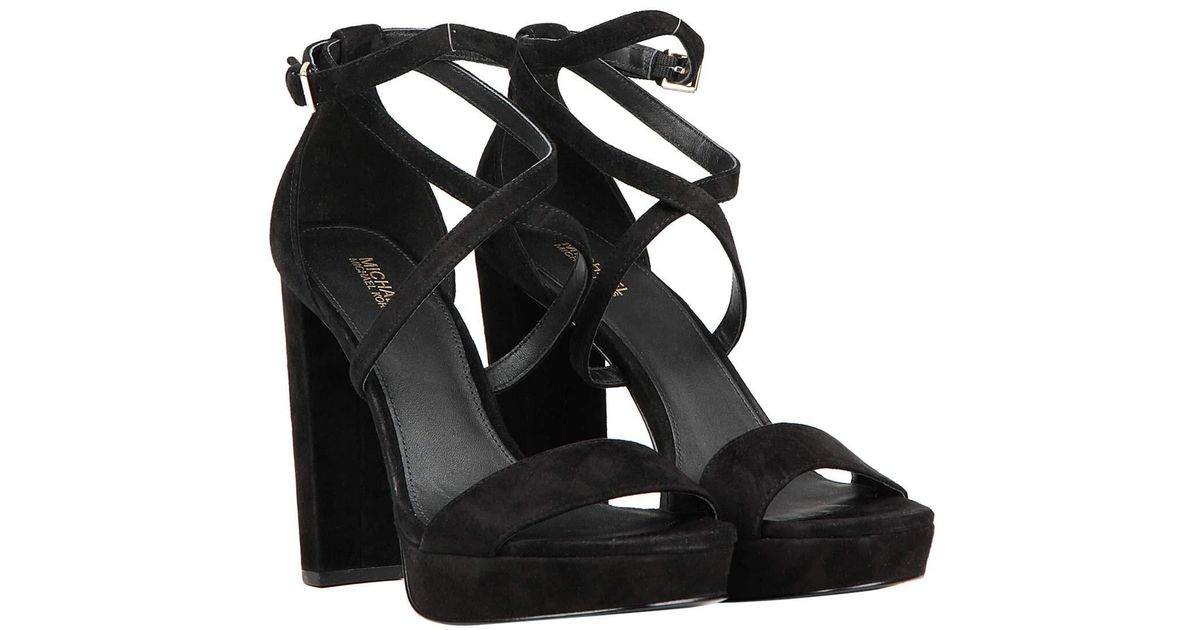 MICHAEL Michael Kors Leather Charlize Platform in Black - Lyst