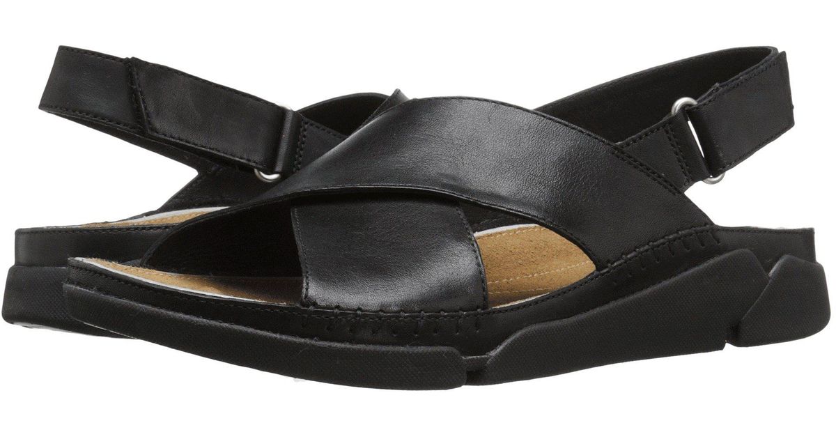 Clarks Tri Alexia (black Leather) Women's Sandals - Lyst