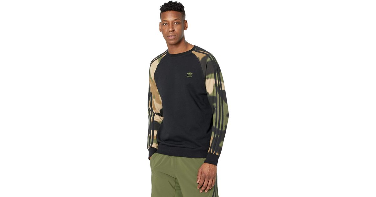 camo trefoil crew sweatshirt