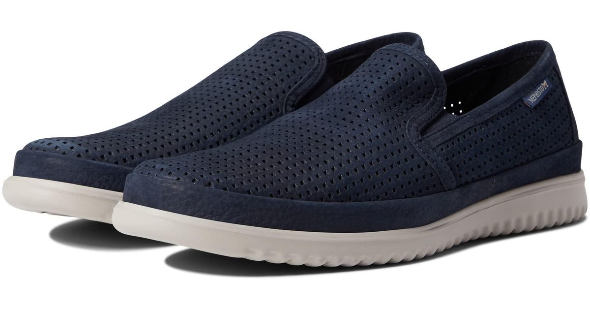Mephisto Leather Tiago in Navy (Blue) for Men | Lyst
