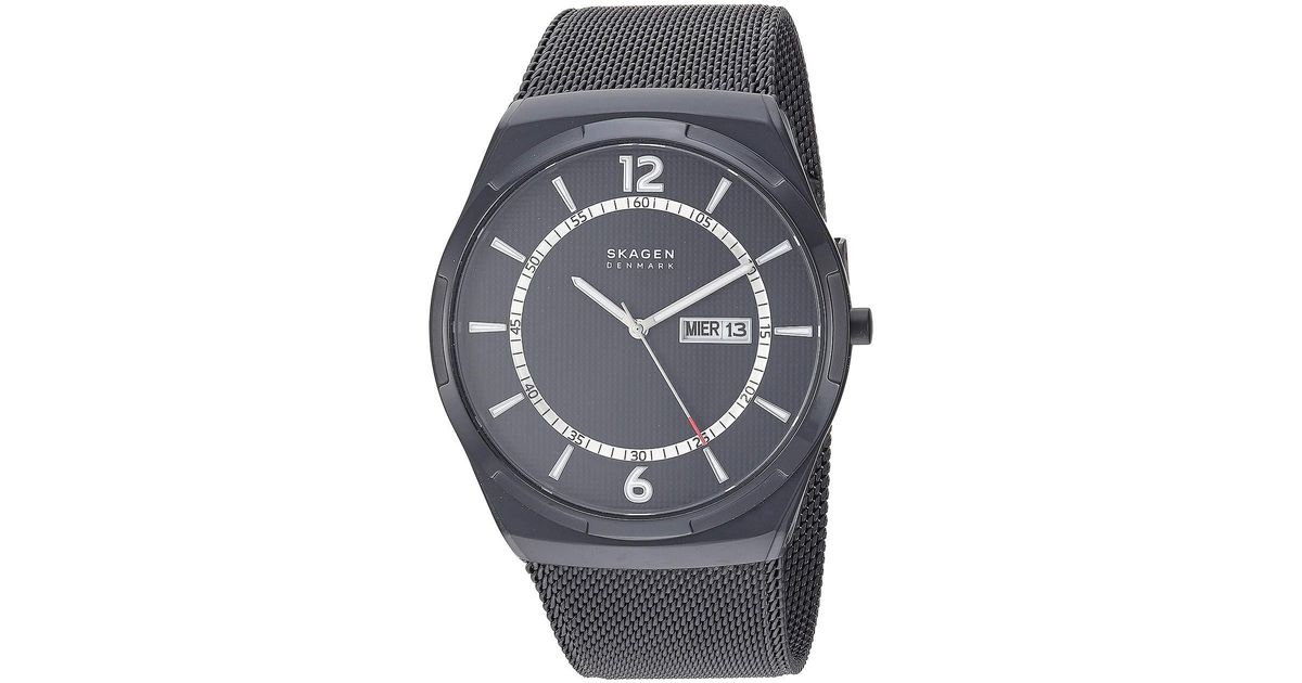 skagen black mesh watch