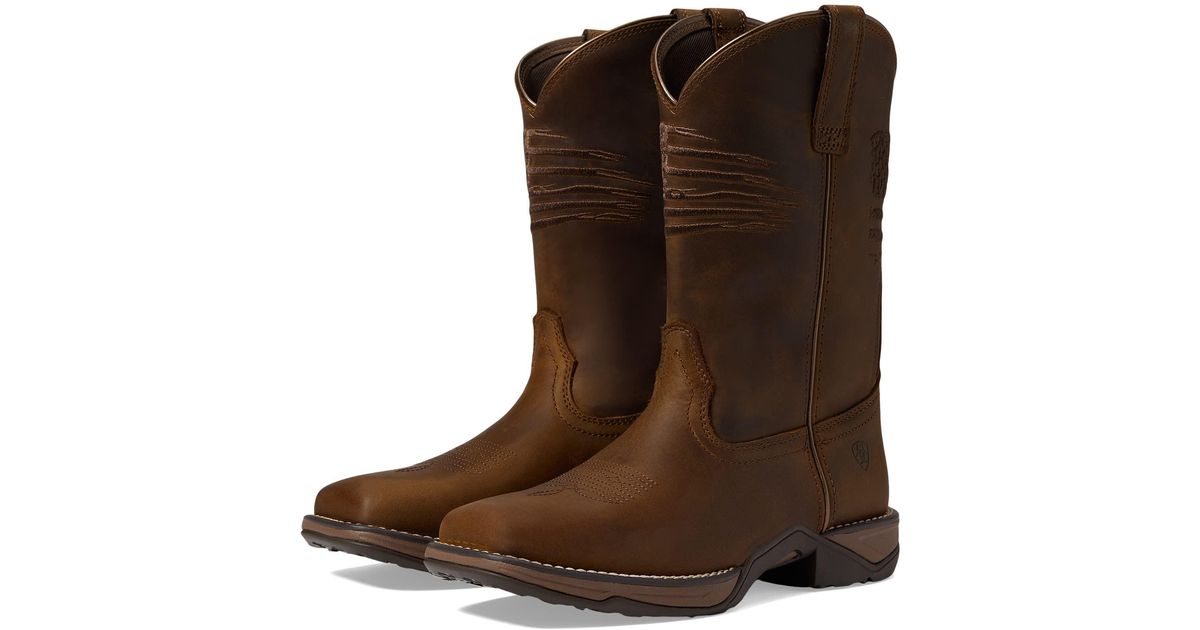 Ariat Anthem Patriot Western Boot in Brown Lyst