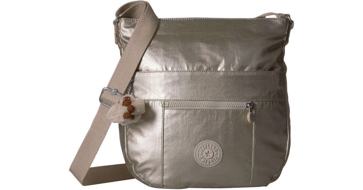 Lyst Kipling Bailey Saddle Bag Handbag Silver Grey Metallic Lyst Kipling Bailey Saddle Bag Handbag Silver Grey Metallic Handbags In Gray