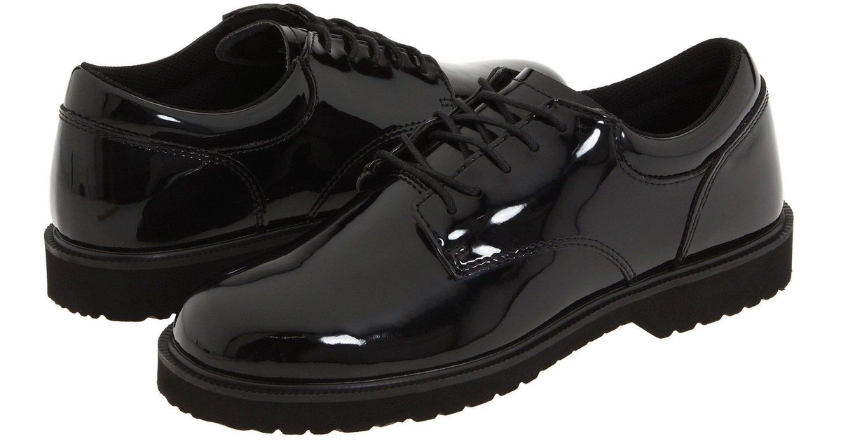 Bates Synthetic High Gloss Uniform Oxford in Black for Men - Lyst
