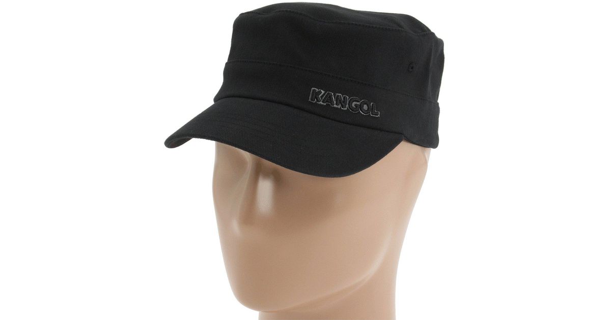 kangol cotton twill army cap black
