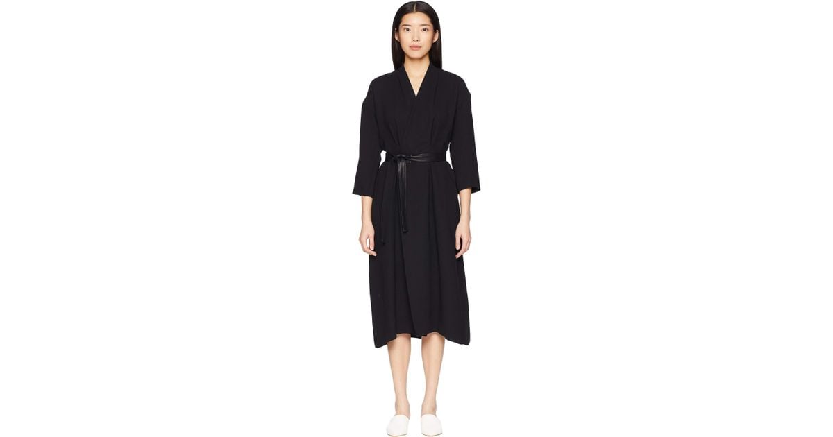 vince belted wrap dress