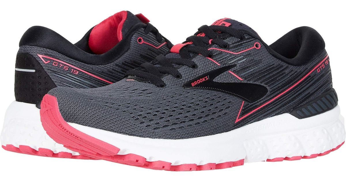 brooks adrenaline gts 19 black purple coral