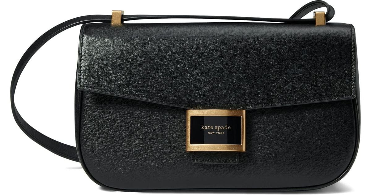 Kate Spade Katy Textured Leather Medium Convertible Shoulder Bag in Black Lyst