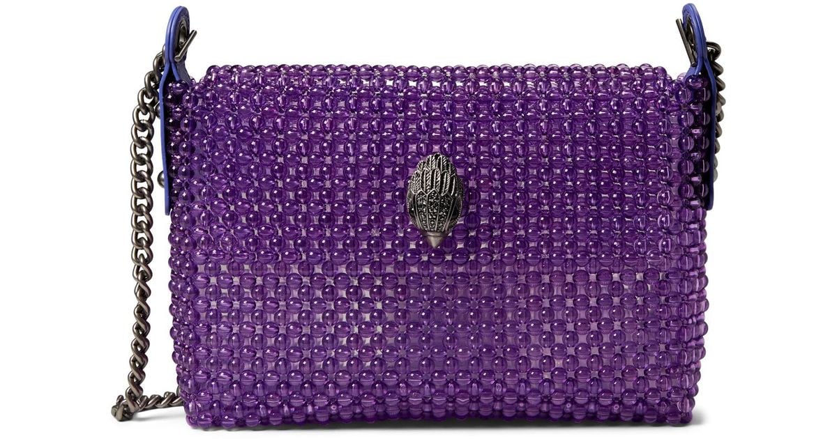 Kurt Geiger Leather Kensington Beaded Bag in Purple Lyst