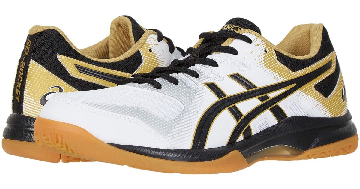 asics volleyball shoes black and white