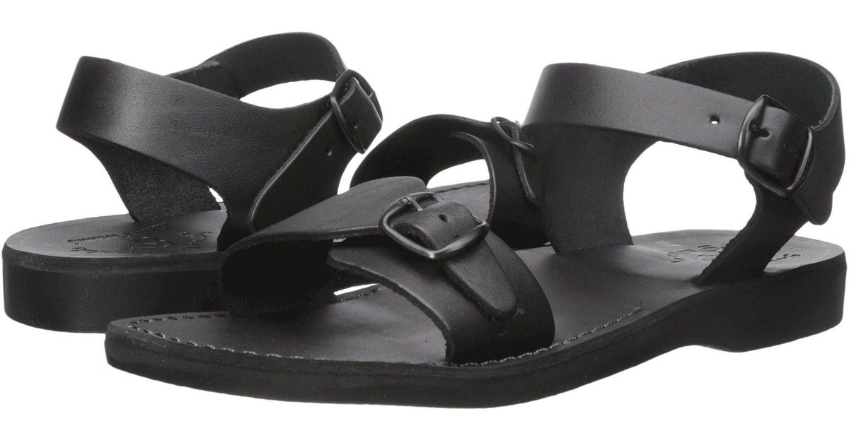 Jerusalem Sandals Leather The Original - Mens in Black for Men - Lyst