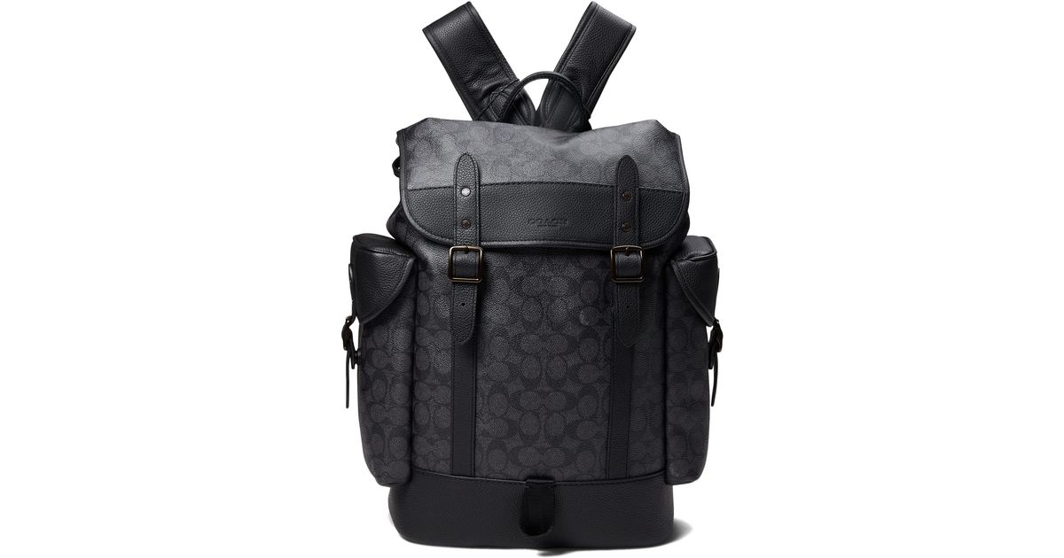COACH Hitch Backpack In Signature in Black for Men | Lyst
