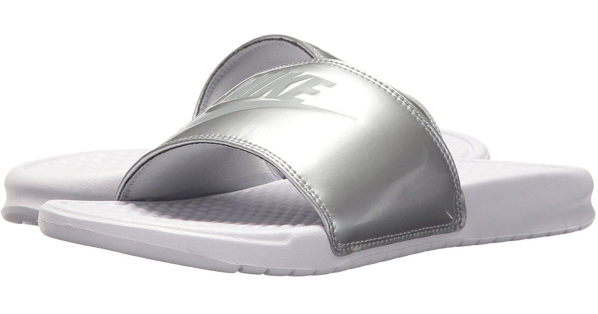 Nike Benassi Jdi Slide (particle Rose/metallic Silver) Women's Sandals |  Lyst