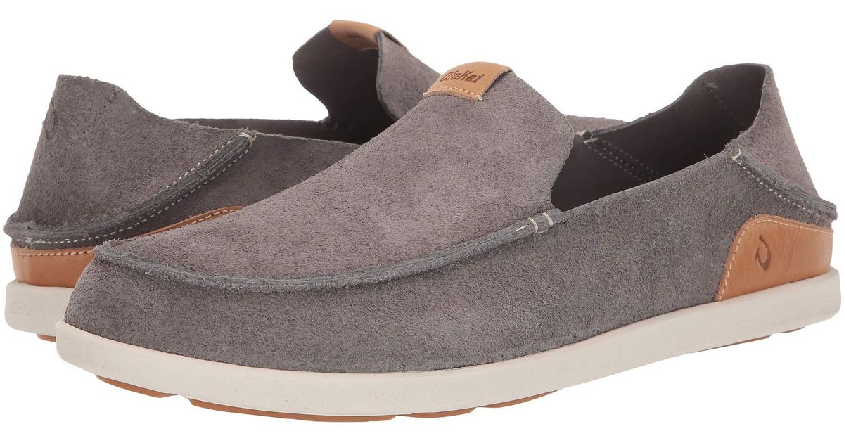 Olukai Suede Nalukai Kala Slip-on (fog/bone) Men's Shoes in Gray for ...