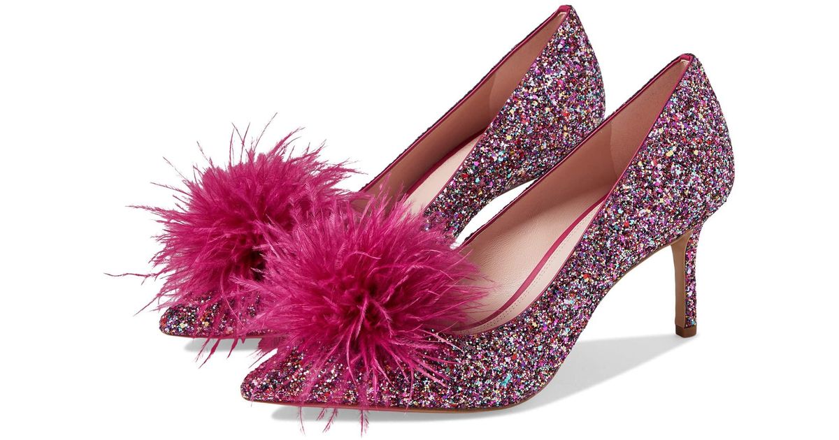 Kate Spade Marabou Heel in Pink | Lyst