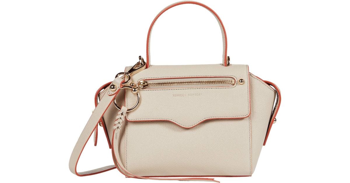 Rebecca Minkoff Leather Gabby Small Satchel in Beige (Natural) Lyst