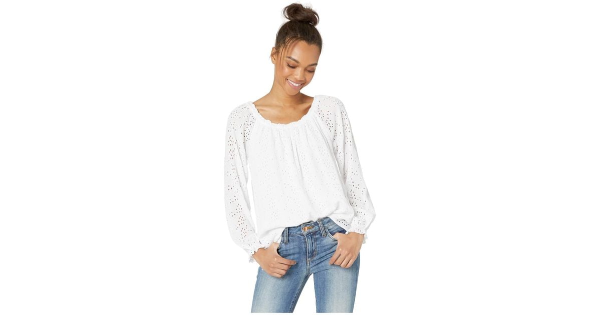 sanctuary eyelet peasant blouse