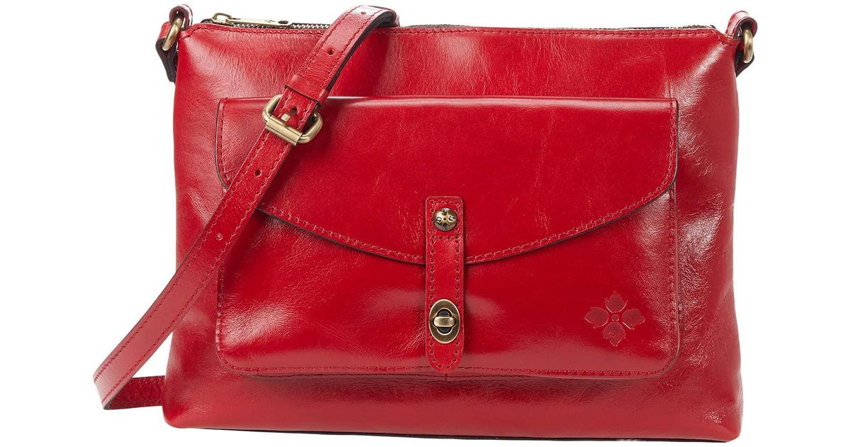 Patricia Nash Leather Kenilworth Crossbody in Red - Lyst
