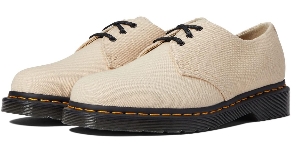 Dr. Martens 1461 Natural Canvas Oxford Shoes | Lyst