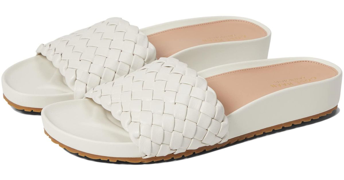 Cole Haan Leather Mojave Slide Sandal in Gray Lyst